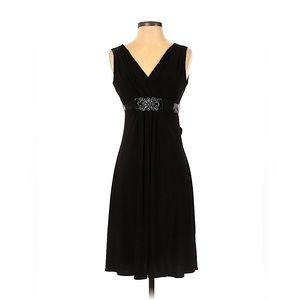 Scarlett Nite Little Black Dress Embellished Cocktail Wedding Event Petite VNeck